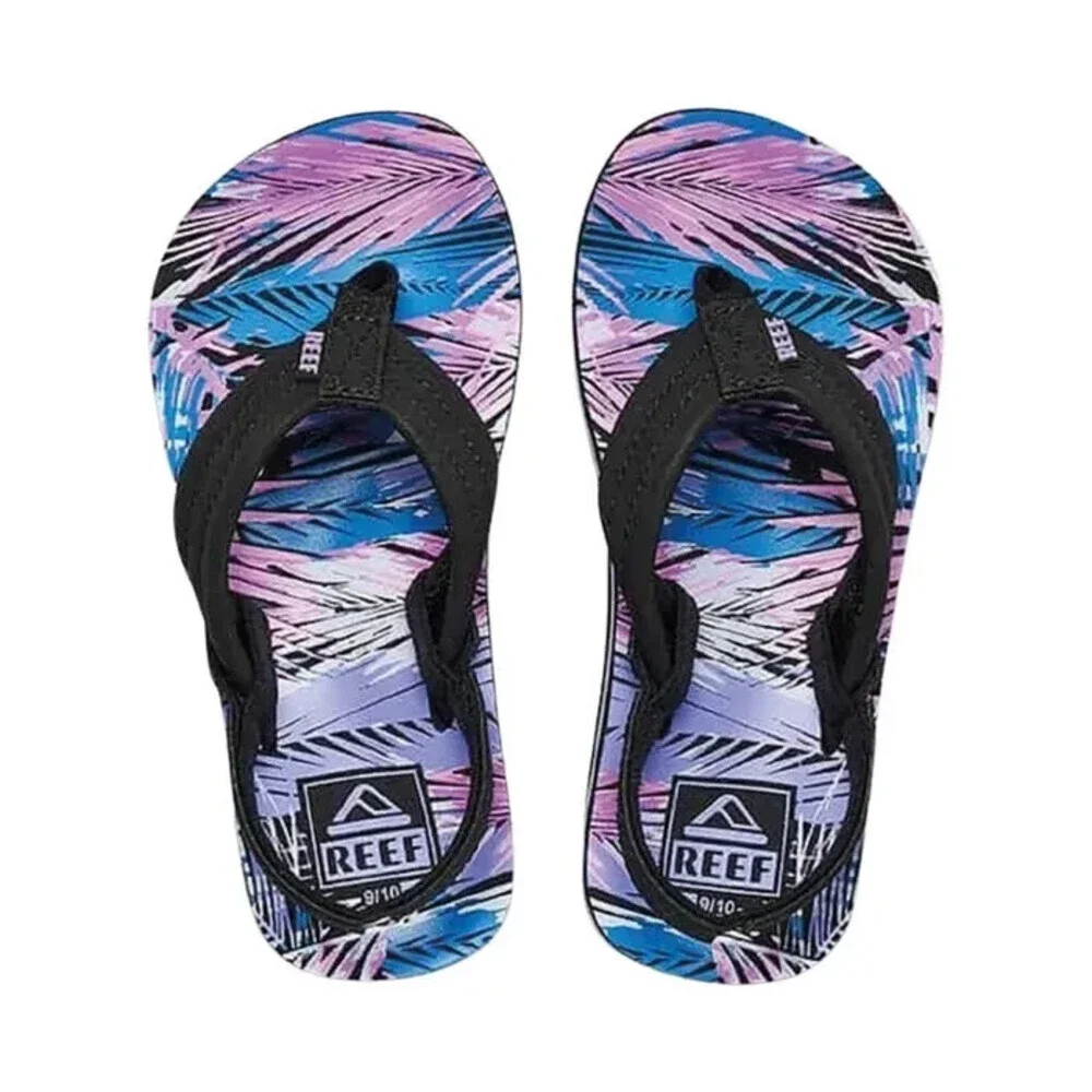 Reef Little Ahi CJ2041 Flip Flop Toddler 10 Palm Fronds Slip On Sandals JOBB2083